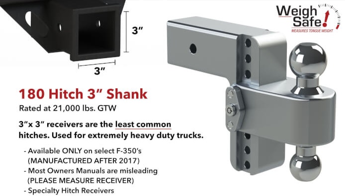 Weigh Safe Hitch for 3 inch receivers